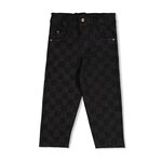 Sturdy Geruite Straight Fit Jeans Grey Denim - Fix It