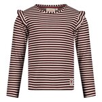 Jubel Longsleeve Rib Streep Bordeaux - Daily Princess