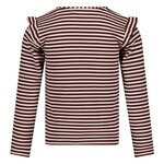 Jubel Longsleeve Rib Streep Bordeaux - Daily Princess