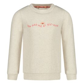 Jubel Sweater Offwhite Melange - Salsa Sunset