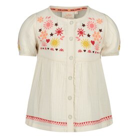 Jubel Blouse Mousseline Embroidery Offwhite - Salsa Sunset