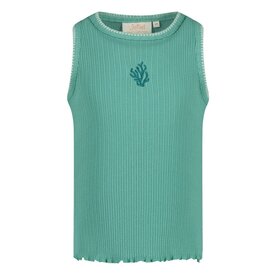 Jubel Singlet Pointelle Rib Jade Groen - Lazy Lagoon