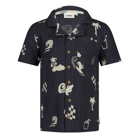 Sturdy Overhemd AOP Mousseline Indigo - Lagoon Legends