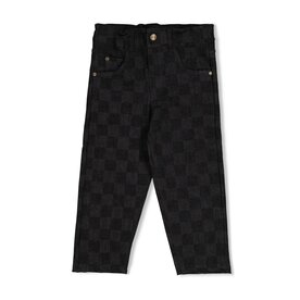 Sturdy Geruite Straight Fit Jeans Grey Denim - Fix It