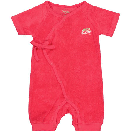 Bess Playsuit Towelling - Strawberry Pink
