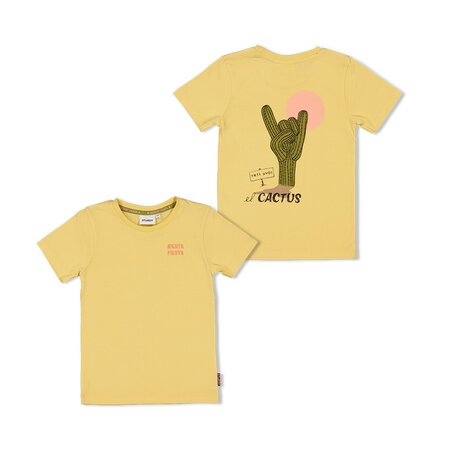 Sturdy T-Shirt met Backprint Geel - Desert Fiesta