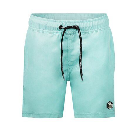 No Way Monday Swimshort Mid Length - Aqua Blue