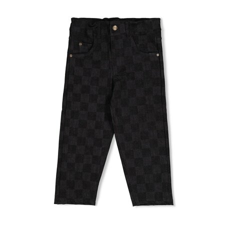Sturdy Geruite Straight Fit Jeans Grey Denim - Fix It