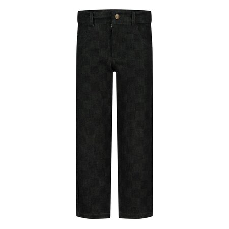 Sturdy Geruite Straight Fit Jeans Grey Denim - Fix It