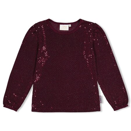 Jubel Longsleeve Pailetten Bordeaux - Daily Princess
