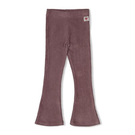 Jubel Flared Broek Velours Rib Lila - Daily Princess