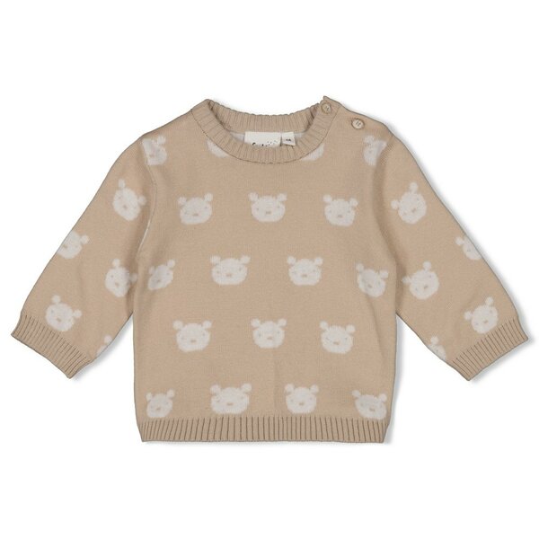 Feetje Sweater Gebreid AOP Zand Melange - The Knits