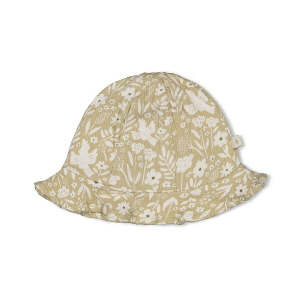 Feetje Zonnehoed Crinkle AOP Groen - Let Your Dreams Blossom
