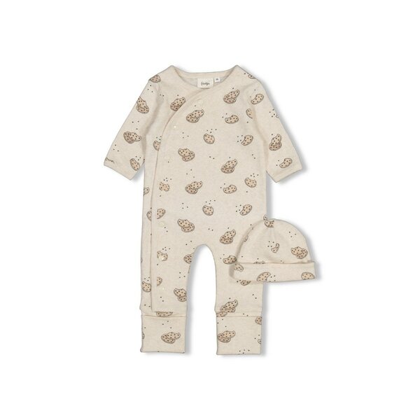 Feetje Geschenkset 1-delig Pak + Muts  Cookie - Offwhite Melange