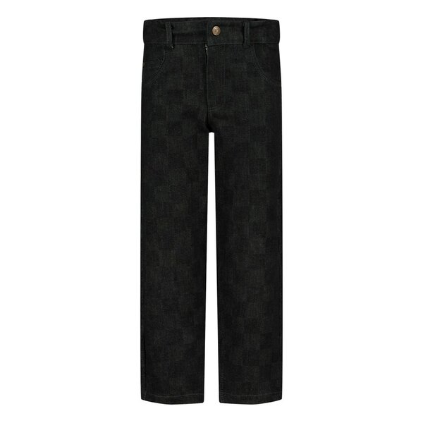 Sturdy Geruite Straight Fit Jeans Grey Denim - Fix It
