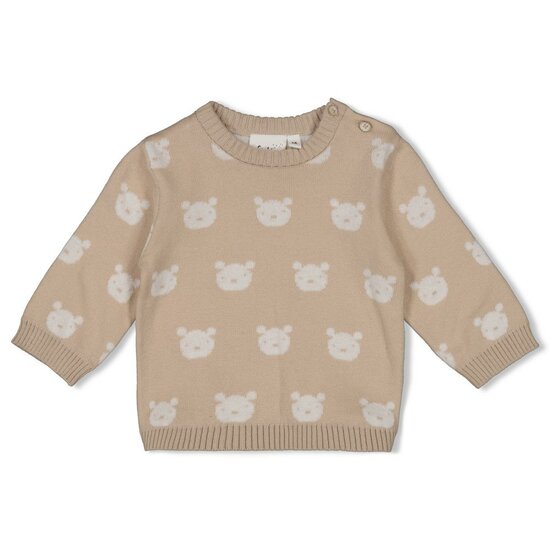 Feetje Sweater Gebreid AOP Zand Melange - The Knits