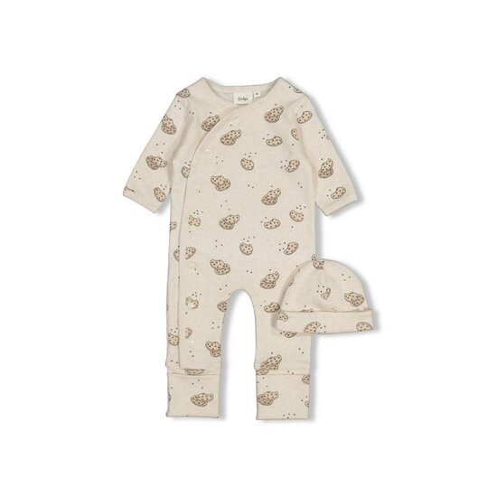 Feetje Geschenkset 1-delig Pak + Muts  Cookie - Offwhite Melange