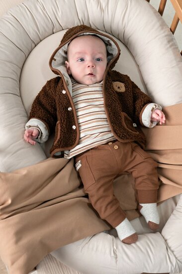 Feetje Longsleeve met Streep Grijs Melange - Tiny Timber Tales