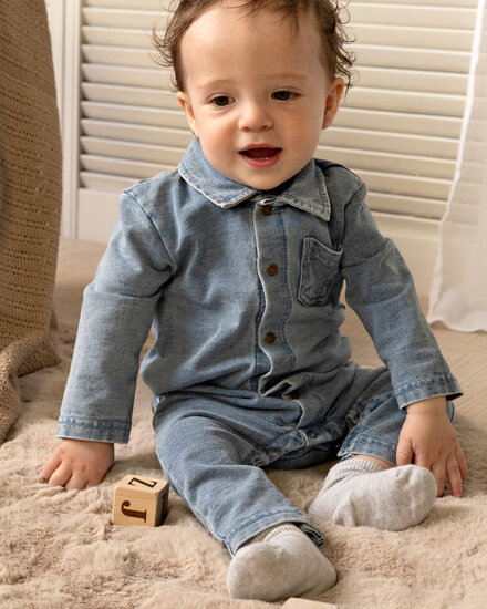 Bess Playsuit August - Blue Denim
