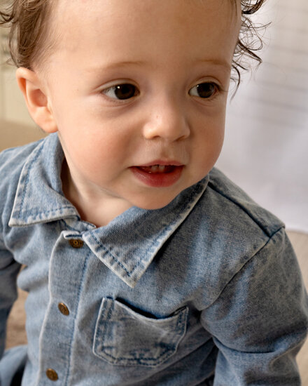 Bess Playsuit August - Blue Denim