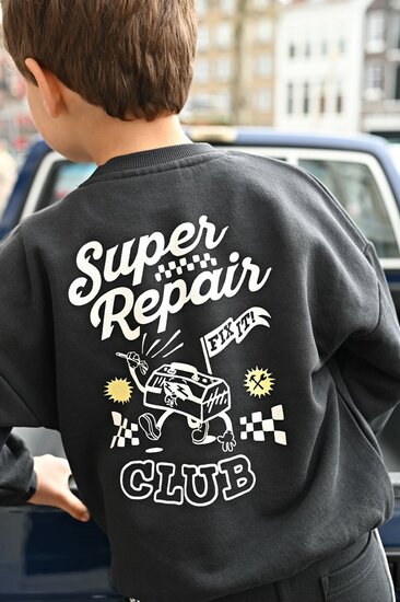 Sturdy Sweater Backprint Oversized Antraciet - Fix It