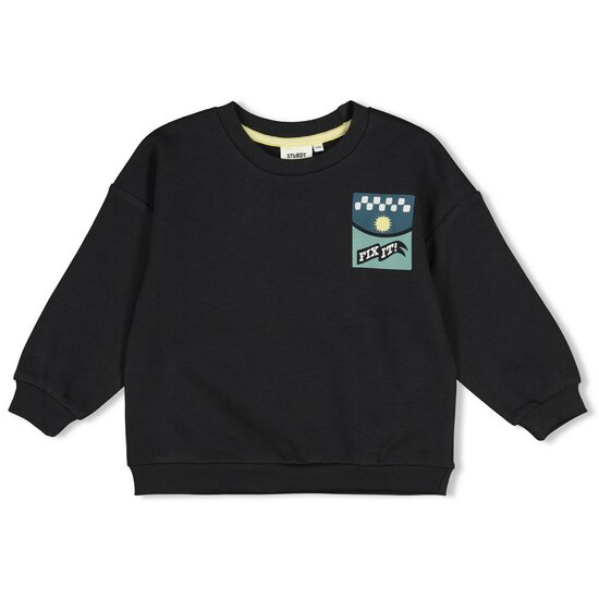 Sturdy Sweater Backprint Oversized Antraciet - Fix It