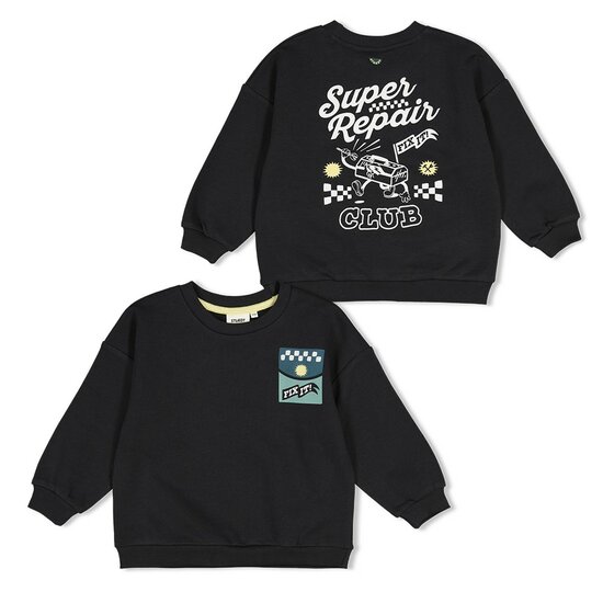 Sturdy Sweater Backprint Oversized Antraciet - Fix It