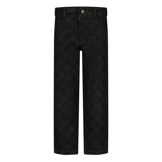 Sturdy Geruite Straight Fit Jeans Grey Denim - Fix It