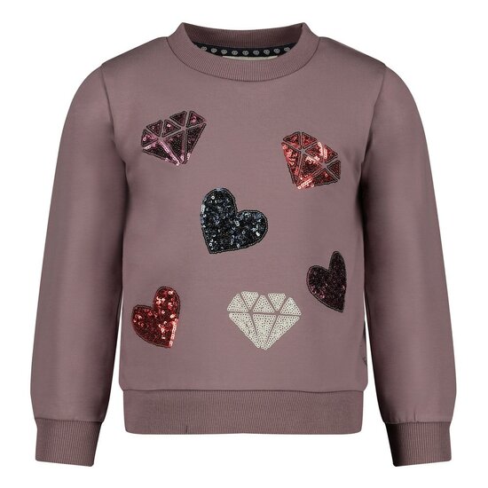 Jubel Sweater AOP Lila - Daily Princess