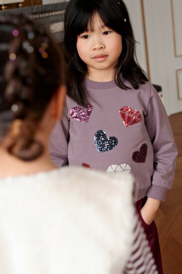 Jubel Sweater AOP Lila - Daily Princess