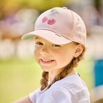 Maximo Girl Cap, Cherries Borduurwerk, klittenbandsluiting
