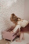 Little Dutch Poppenbed &ndash; Soft Flowers &ndash; Roze Hout