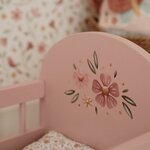 Little Dutch Poppenbed &ndash; Soft Flowers &ndash; Roze Hout