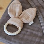 Jollein Bijtring Siliconen Bunny Ears - Nougat