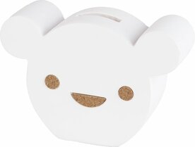 BamBam - Cork Bear Moneybank - wit - spaarpot