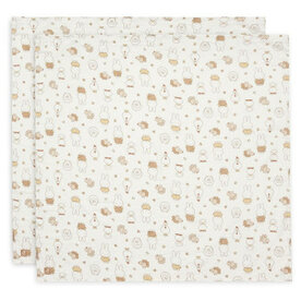 Jollein Hydrofiele Doek Large 115x115cm Miffy Family Farm -  2 Pack