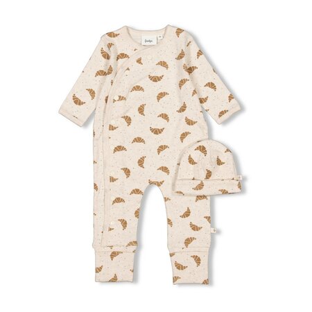 Feetje Geschenkset 1-delig Pak + Muts  Croissant - Offwhite Melange