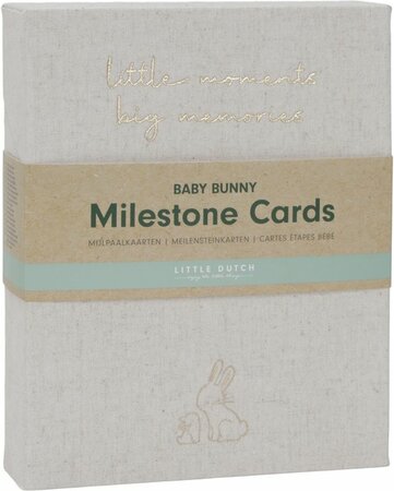 Little Dutch Mijlpaal kaarten 'Mijn eerste jaar' Baby bunny FSC
