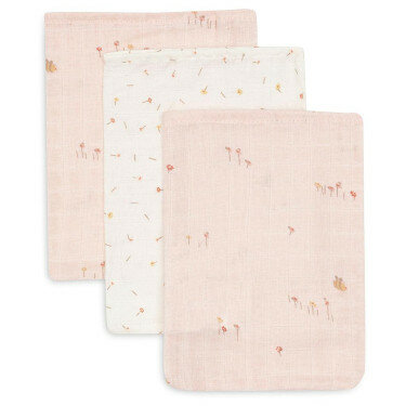 Jollein Hydrofiel Washandje 15x20cm Pretty Picnic -  3 Pack