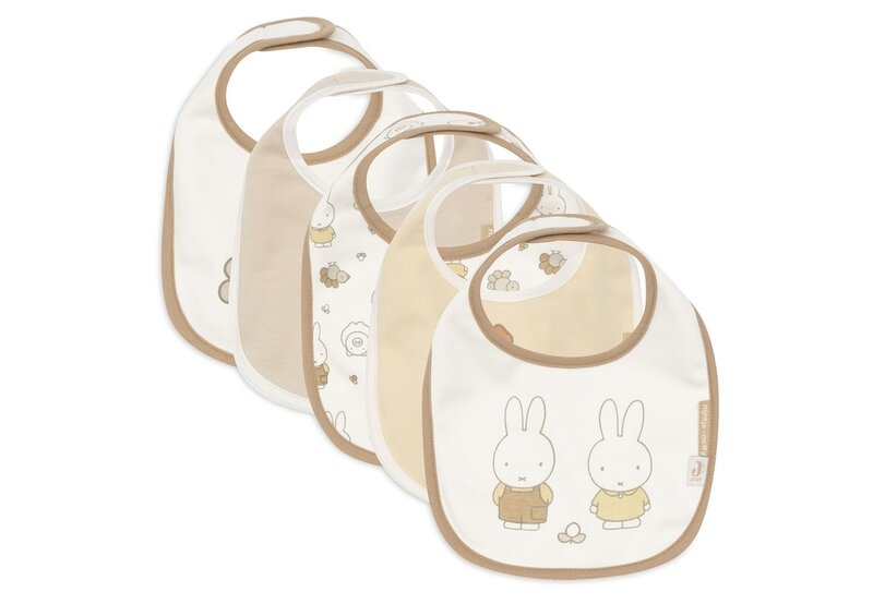 Jollein Slabbetje Jersey Waterproof Miffy Family Farm  - 5-pack