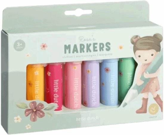 Little Dutch viltstiften Rosa &amp; Friends