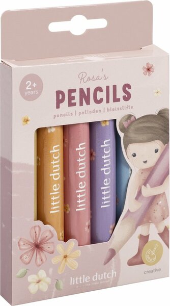 Little Dutch 6 Kleurpotloden Rosa