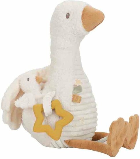 Little Dutch Newborn Naturals Activiteitenknuffel Little Goose