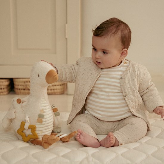 Little Dutch Newborn Naturals Activiteitenknuffel Little Goose