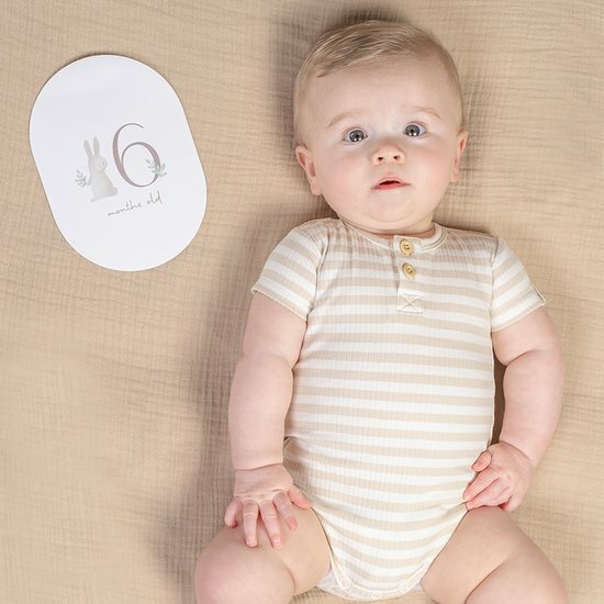 Little Dutch Mijlpaal kaarten 'Mijn eerste jaar' Baby bunny FSC