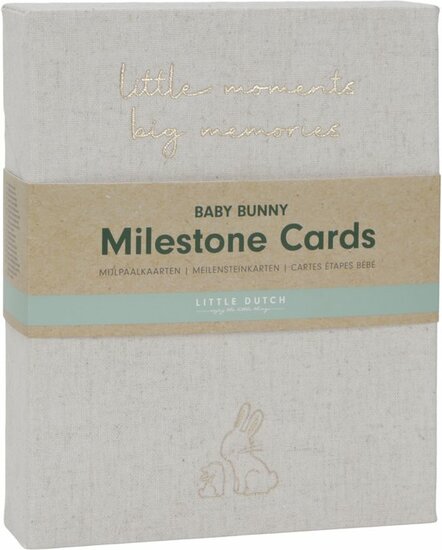 Little Dutch Mijlpaal kaarten 'Mijn eerste jaar' Baby bunny FSC