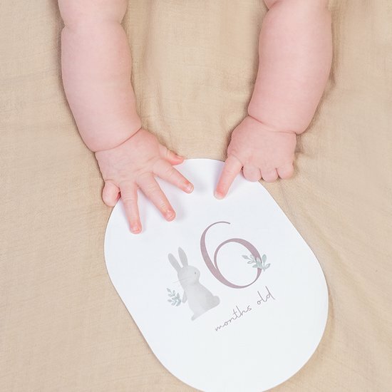 Little Dutch Mijlpaal kaarten 'Mijn eerste jaar' Baby bunny FSC