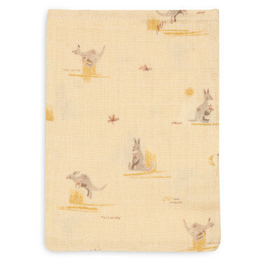 Jollein Hydrofiel Washandje 15x20cm Kangaroots - 3 Pack