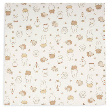 Jollein Hydrofiele Doek Small 70x70cm Miffy Family Farm - 3 Pack