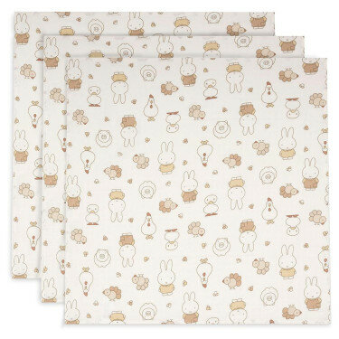 Jollein Hydrofiele Doek Small 70x70cm Miffy Family Farm - 3 Pack